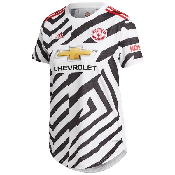 Camiseta Manchester United Tercera Equipación Mujer 2020-2021 Blanco